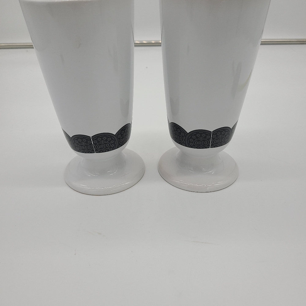 2 Ceramic Oreo Milkshake Ice Cream Mugs - Picture 2 of 3